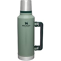 Stanley Classic Vacuum Insulated Wide Mouth Bottle - Charcoal - BPA-Free 18/8 Stainless Steel Thermos for Cold & Hot Beverages - 2 QT