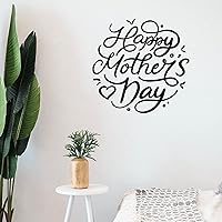 Decorative Wall Sticker Decals Happy Mother's Day Wall Decal for Dinning Living Room Bedroom Office School Nursery Coffee Bathroom Home Décor 20 Inch