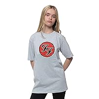 Foo Fighters Kids T Shirt Ff Band Logo Official Heather Grey Ages 3-14 Yrs