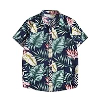 Hawaiian Shirt for Men, Unisex Summer Beach Casual Short Sleeve Button Down Shirts, Printed Tops Fashion Clothing 2024