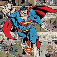 DC Comics Superman Burst Canvas Prints, Multi-Colour, 40 X 40 cm