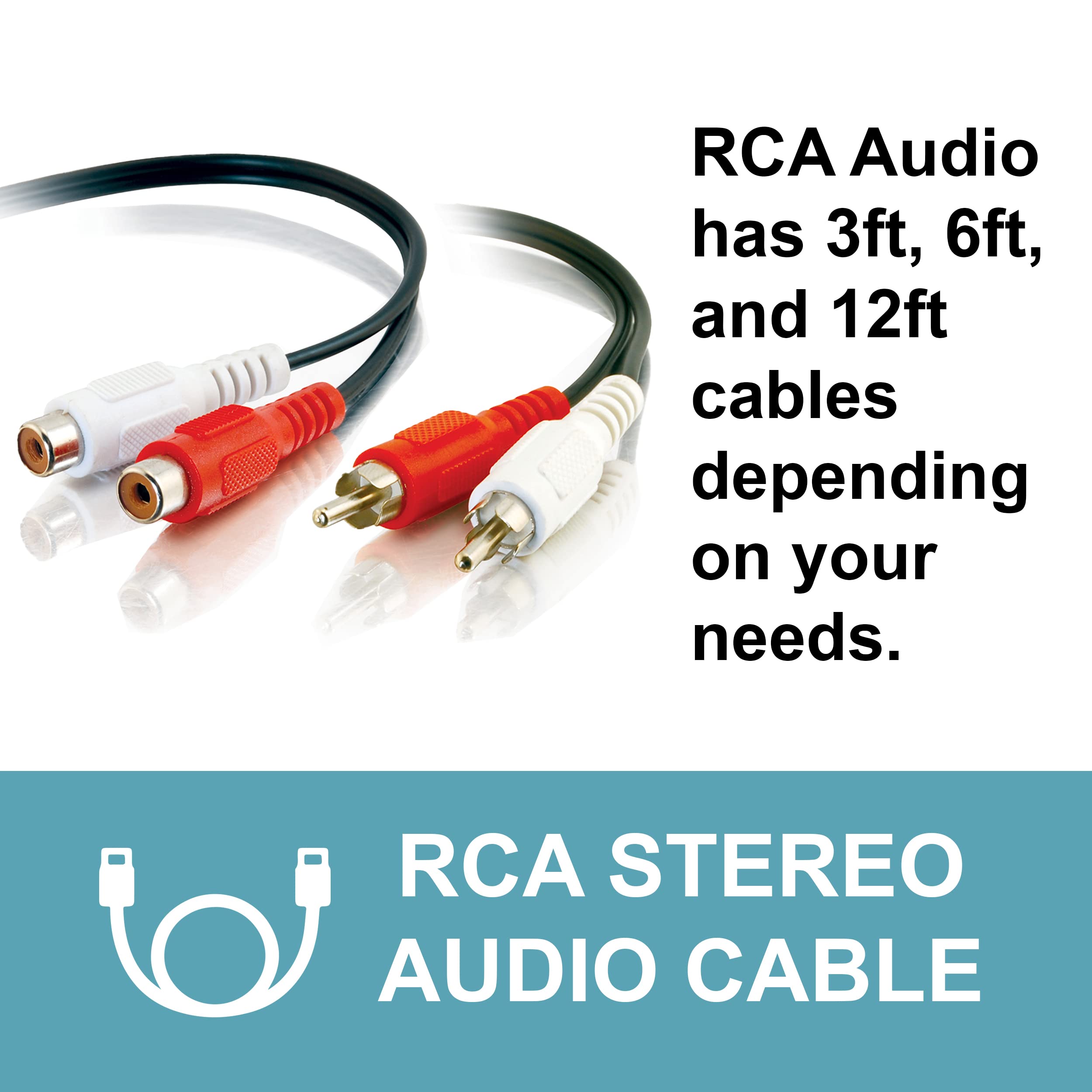 C2G 40465 C2G/Cables to Go Value Series RCA Audio Cable (12 Feet, Black)