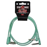 Lil Pigs 2 ft Low Profile Patch Cables 2 Pack, Seafoam Green