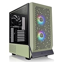 Thermaltake Ceres 300 Matcha Green Mid Tower E-ATX Computer Case with Tempered Glass Side Panel; 2xCT140 ARGB Fan Preinstalled; Rotational PCIe Slots; CA-1Y2-00MEWN-00; 3 Years Warranty