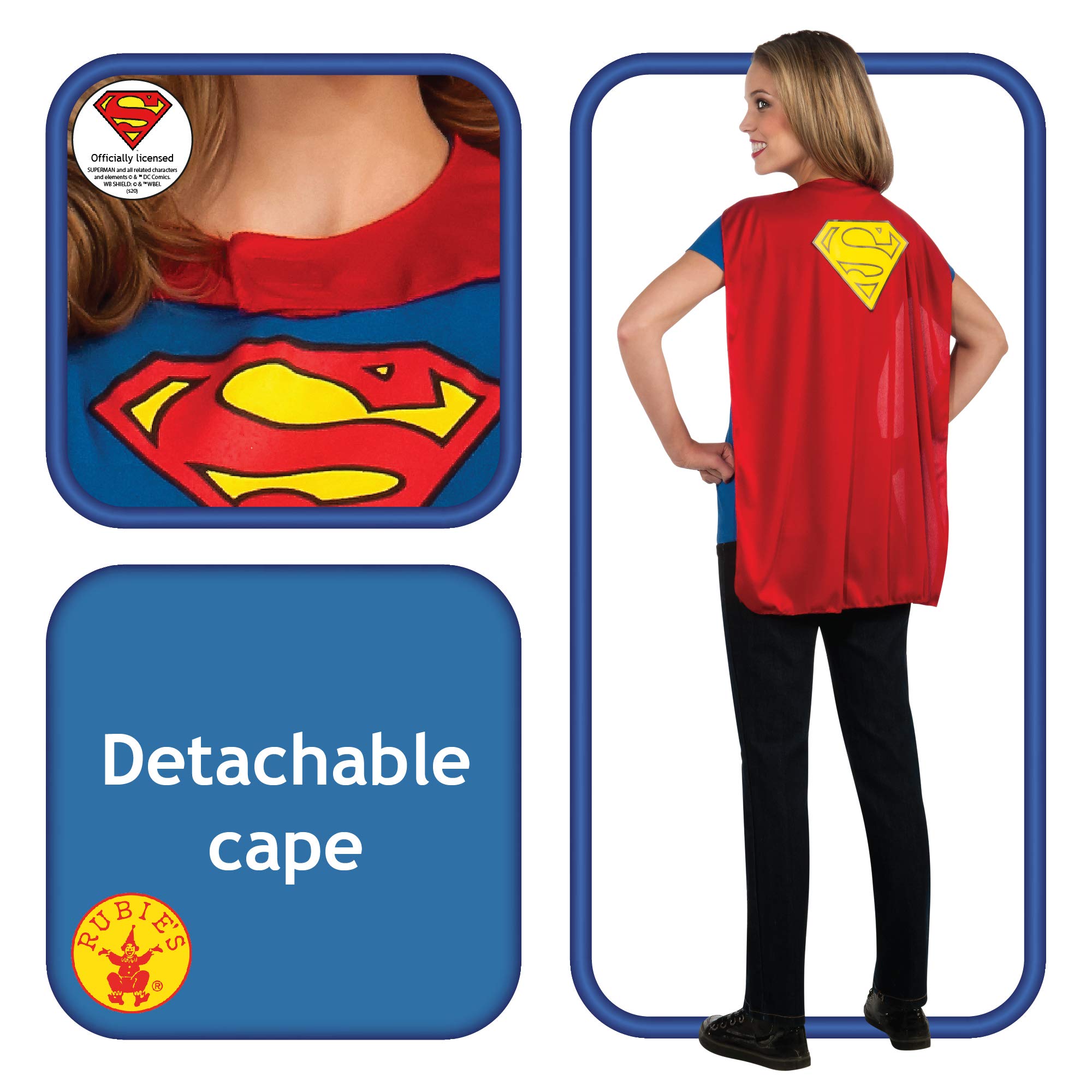 DC Comics Super-Girl T-Shirt With Cape Costume