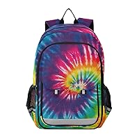 ALAZA Abstract Swirl Design Tie Dye Laptop Backpack Purse for Women Men Travel Bag Casual Daypack with Compartment & Multiple Pockets