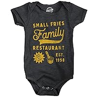 Crazy Dog T-Shirts Small Fries Family Restaurant Baby Bodysuit Funny Diner Joke Jumper For Infants