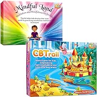 CBTrail Therapy Game for Kids - CBT Emotional Game to Develop Social Skills and Emotional Intelligence & Mindful Land Mindfulness Cards for Kids - Positive Affirmations Cards for Stress Reduction