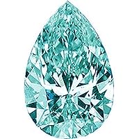 Mois Loose Moissanite 1-100 Carat, Blue Color Moissanite Diamond, VVS1 Clarity, Pear Cut Brilliant Gemstone for Making Engagement/Wedding/Ring/Jewelry/Pendant/Earrings/Necklaces Handmade