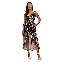 Adrianna Papell Women's Embroidered High Low Dress