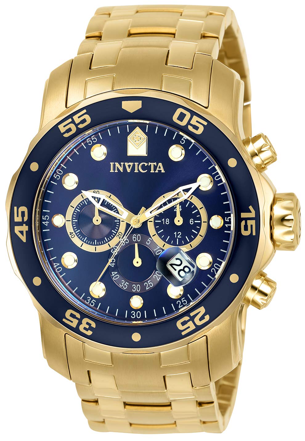 Invicta Men's 0073 Pro Diver Collection Chronograph 18k Gold-Plated Watch