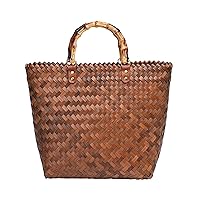 [Peiiiwdc] Shoulder Bag, Retro Straw Woven Women Handbag, Stylish and Functional Tote Bag, Perfect Gift for Beach Vacation or Casual Outing, as show