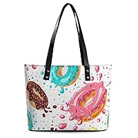 Womens Handbag Donuts Leather Tote Bag Top Handle Satchel Bags For Lady