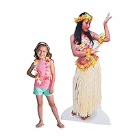 Fun Express - Realistic Hula Girl StanD-up for Party - Party Decor - Large Decor - Floor Stand Ups - Party - 1 Piece