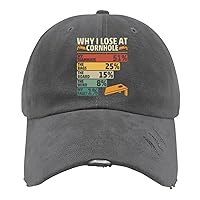 Why I Lose at Cornhole Golf Hat Womans Hat Dark Grey Hats for Women Gifts for Mom Golf Cap