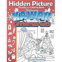 Hidden Picture Puzzle and Coloring Book Featuring Kawaii Christmas Cats: Activities with cute holiday kittens, creatures & objects to search find and color Hidden Picture Puzzle and Coloring Book Featuring Kawaii Christmas Cats: Activities with cute holiday kittens, creatures & objects to search find and color Paperback