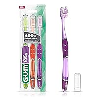 Technique Deep Clean Toothbrush - Compact Soft - Soft Toothbrushes for Adults with Sensitive Gums - Extra Fine Bristles, 3ct