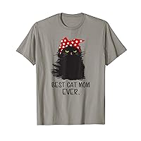 Mother's Day Cat Mama Black Cat, Funny Best Cat Mom Ever T-Shirt