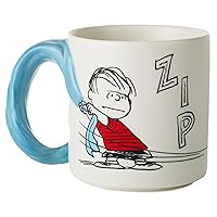 Hallmark Peanuts Linus and Snoopy Coffee Mug (Dimensional Blanket) 17 oz., Gifts for Moms, Dad, Teacher, Boss