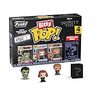 Funko Bitty Pop! Marvel Mini Collectible Toys 4-Pack - Hulk, Black Widow, Hawkeye & Mystery Chase Figure (Styles May Vary)