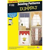 Simplicity 1152 Window Treatments Curtain Sewing Patterns for Dummies, Short and Long Sizes