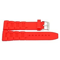 26MM RED Soft Rubber Silicone Composite Sport Watch Band Strap FITS Invicta & Others