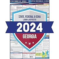 2024 Georgia State and Federal Labor Laws Poster - OSHA Workplace Compliant Includes FLSA FMLA and EEOC Updates - All in One Required Compliance Posting 24