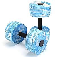 Aquatic Exercise Dumbbells, 2PCS Aqua Fitness Barbells, High-Density EVA-Foam Dumbbell Set, Pool Weights Dumbbells Set for Water Aerobics Weight Loss, Pool Fitness, Water Exercise