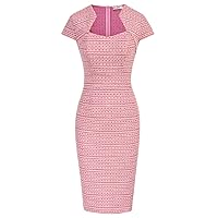 GRACE KARIN Women's Gorgeous Work Pencil Dress Cap Sleeve Sexy Bodycon Dress