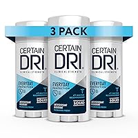 Certain Dri Everyday Strength Clinical Antiperspirant Solid Deodorant, Hyperhidrosis Treatment for Men & Women, Morning Fresh, 2.6oz, 3 Pack