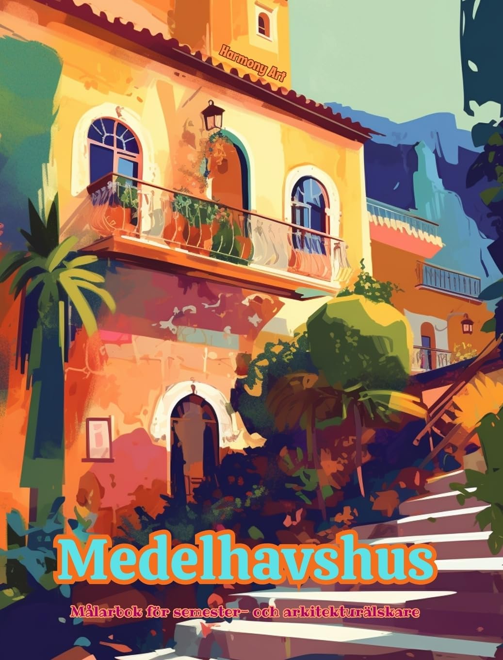 Medelhavshus Målarbok för semester- och arkitekturälskare Fantastiska mönster för total avkoppling: Drömhus i Medelhavsparadiset för att främja kreativitet (Swedish Edition)