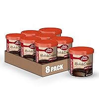 Betty Crocker Rich & Creamy Gluten Free Dark Chocolate Frosting, 16 oz. (Pack of 8)