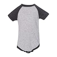 Clementine Infant Baseball Fine Jersey Bodysuit RS4430 -VN Heather/V 12MOS