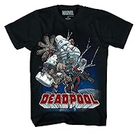 Deadpool Wade Space Mens Black T-Shirt