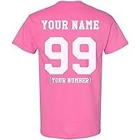 Custom T Shirts for Men & Women Add Your Own Text Personalized Back Side T-Shirt