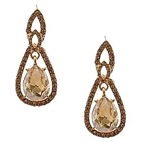 Wedding Earrings Gold Light Colorado Topaz Teardrop Pear Shape Dangle Earrings