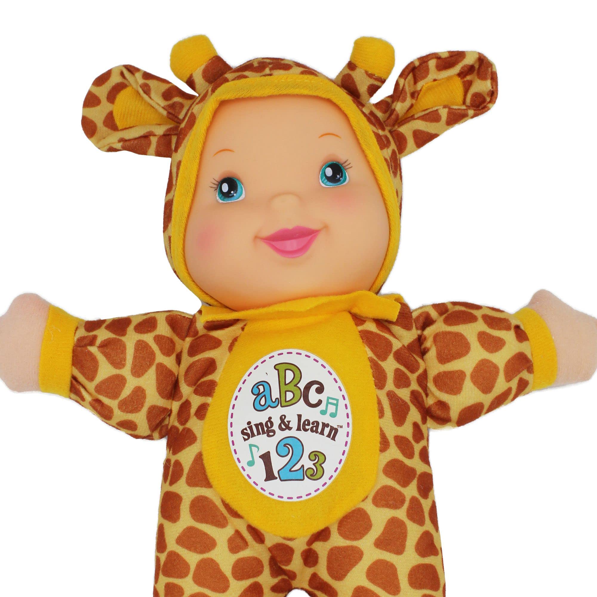 Baby's First First Sing & Learn 11' Doll, Elephant, Sings ABCs & 123s, Machine Washable, Lifelike Features, for Ages 0+