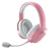 Razer Barracuda X Wireless Gaming & Mobile Headset (PC, Playstation, Switch, Android, iOS): 2.4GHz Wireless + Bluetooth - Lightweight - 40mm Drivers - Detachable Mic - 50 Hr Battery - Quartz Pink