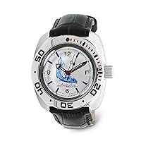 Vostok | Sea Captain Amphibian Automatic Self-Winding Russian Diver Wrist Watch | WR 200 m | Amphibia 710615 | Fashion | Business | Casual Men's Watches