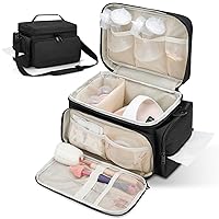 Breast Pump Bag for Spectra S1 and S2, Pumping Bag with Waterproof Mat for Pump Accessories, Pump Bag for Work, Travel and Family Use