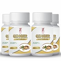Ginger Root Capsules 240 Capsule Non-GMO, Gluten Free | Ginger Root Extract (Pack of 4)