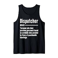 Dispatcher Operator 911 Dispatch Mom Thin Gold Line Tank Top