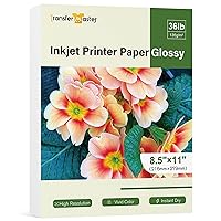 150 Sheets Glossy Thin Inkjet Printer Paper 36lb for DIY Chip Bag Flyer Brochure for Inkjet Printer Dye Ink Single-Side Print 8.5 x 11 Inch Photo Paper 135gsm