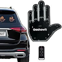 Car Accessories for Men, Car Gadgets with Remote - Give The B1rd & Love & Wave to Drivers - Ideal Gifted Car Stuff, Funny Truck Accessories, Car LED Light & Road Rage Signs for Men and Women