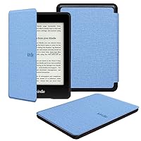 2022 New Kindle Paperwhite 5 11Th Gen 6.8Inch Solid Color Fabric Case Kindle Paperwhite 2021 Edition Ereader Cover Magnetic Smart Cover, Blue