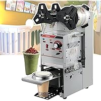 350w Electric Cup Sealing Machine, 400-600 Cups/Hr Milk Tea Sealer with Control Panel, Semi-Automatic Commercial Cup Sealer, 90/95mm Cup Diameter Boba Cup Sealing Machine-1pc