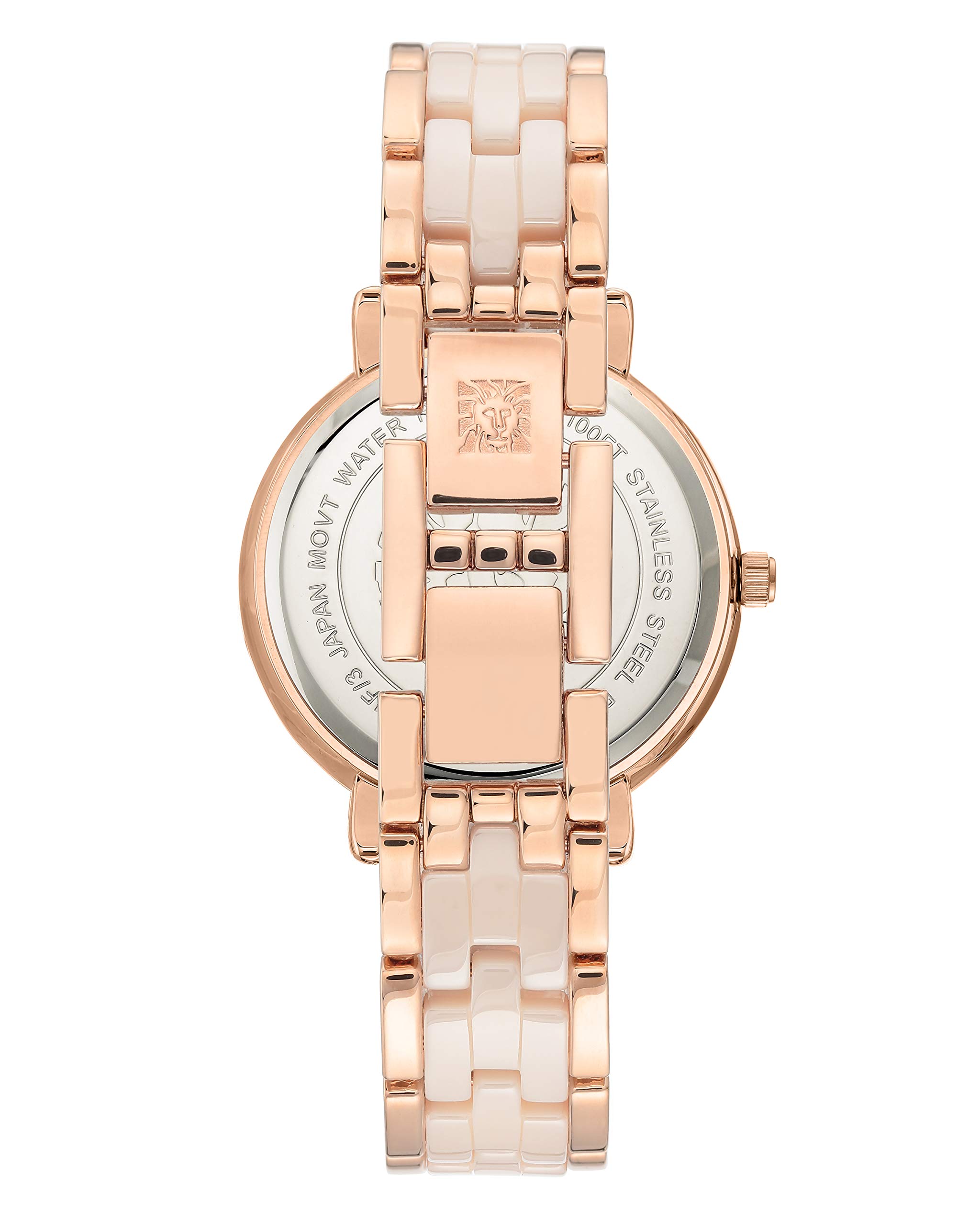 Anne Klein Women's Premium Crystal Accented Ceramic Bracelet Watch, AK/3810