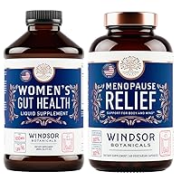 WINDSOR BOTANICALS Menopause Multivitamins and IBS Gut Health Supplements - Feminine Balance Complex Bundle