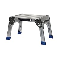 MaxWorks 80773 Foldable Aluminum Platform & Step Stool (350 lbs. Maximum Capacity)