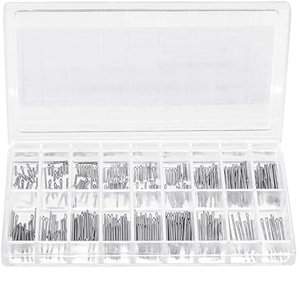 Mudder ds. Distinctive Style 360 Pieces 6-23mm Watch Band Link Cotter Pin Assortment, Silver